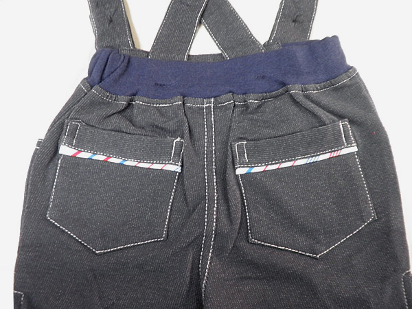 K5330-57「BS」缤纷彩条上衣+率性吊带裤套