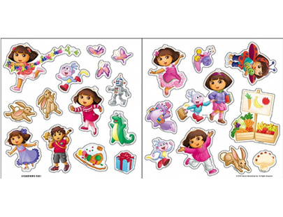 商品简介 ★产品介绍:      内含3张跨页朵拉造型贴纸,3个跨页场景