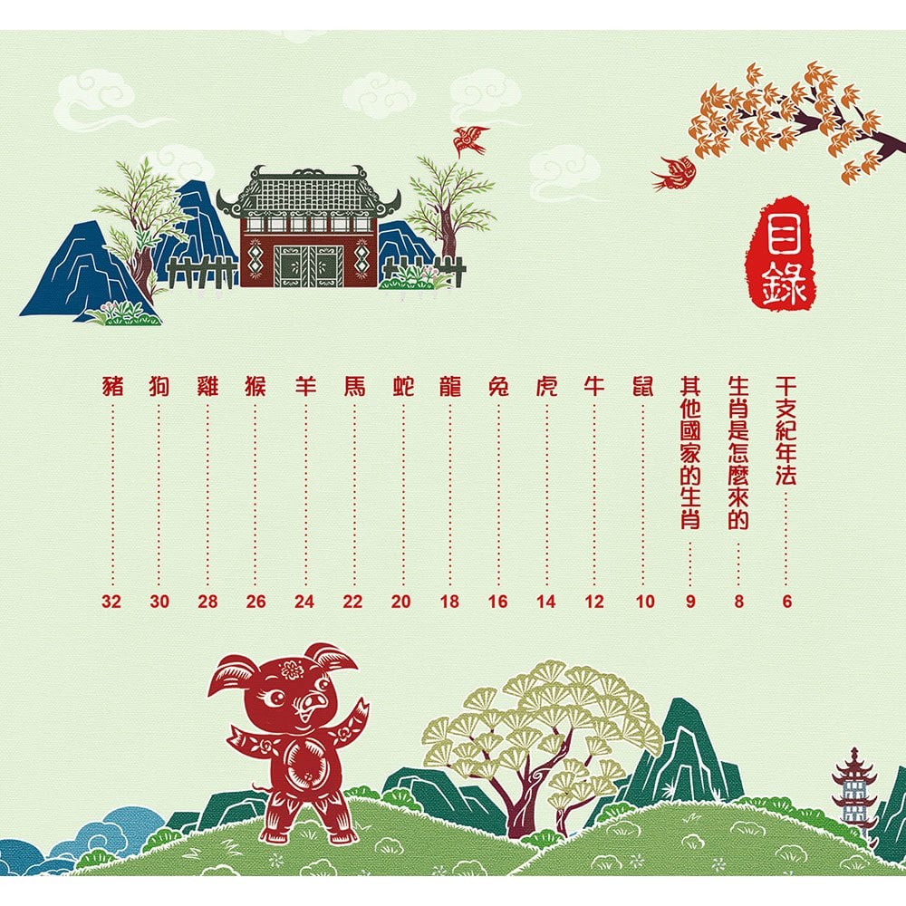 剪紙藝術故事繪本：十二生肖【看生肖故事，學古詩、成語、時辰和典故。】