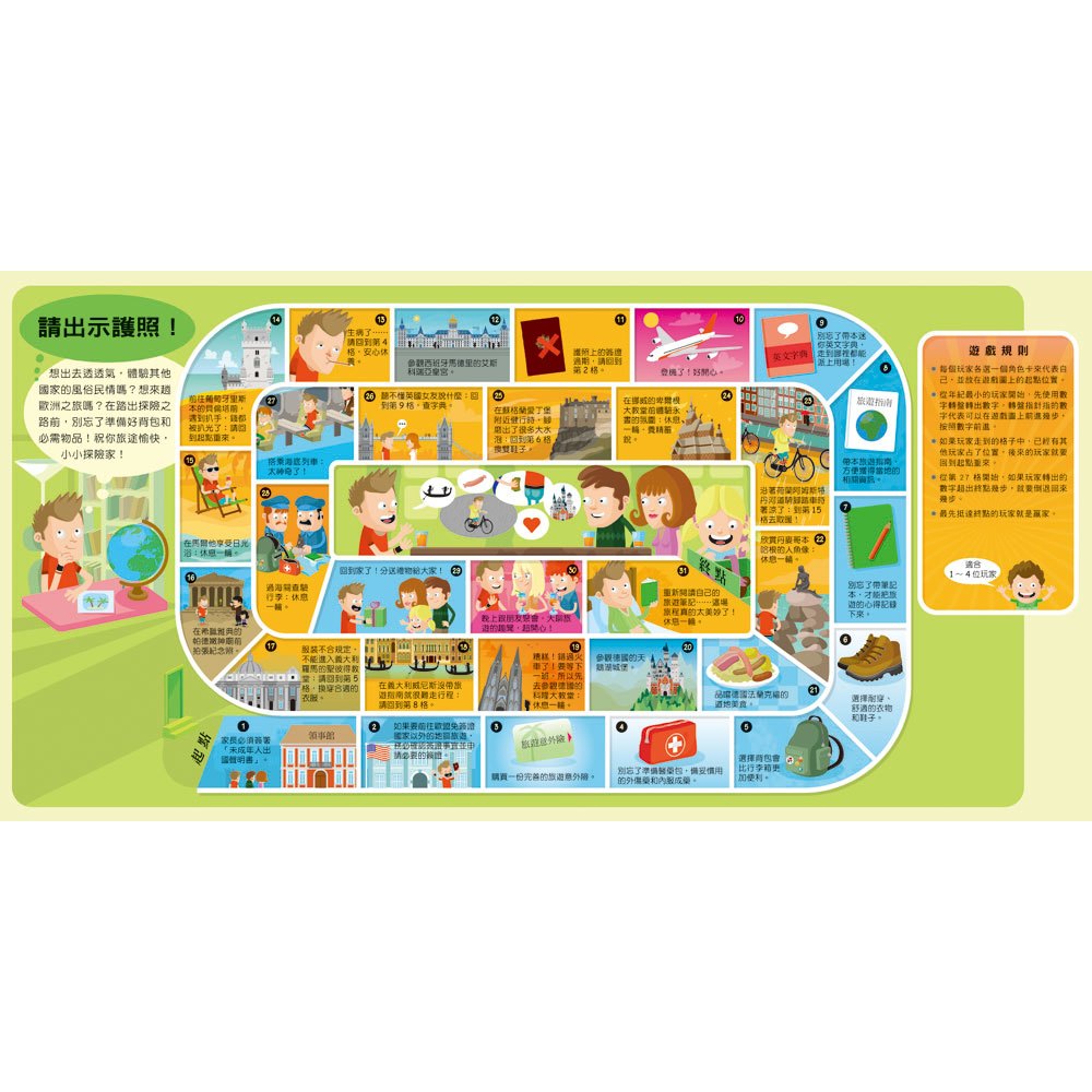 動動腦益智桌遊-環遊世界探險家