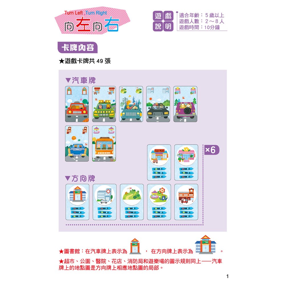 數學桌遊超好玩：向左向右【49張卡片+收納鐵盒】