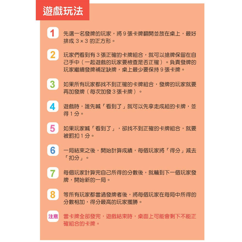 趣味數學桌遊:極數快手【54張卡牌+遊戲說明書】