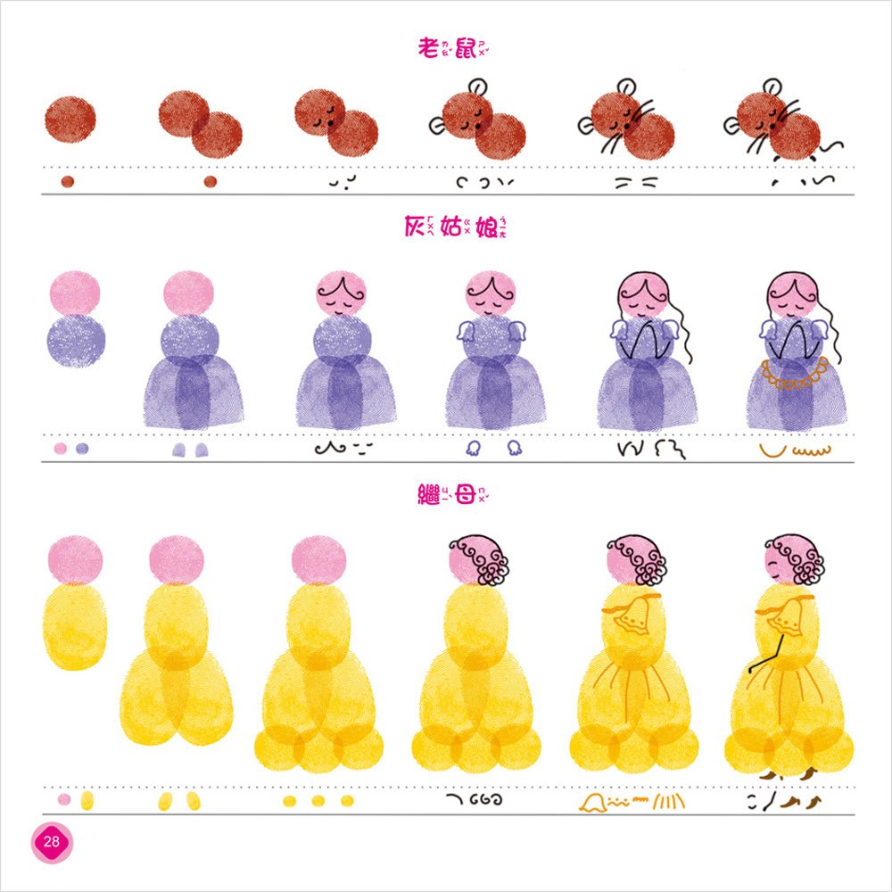 指印畫：自己動手做童話《可愛篇》【附2款手掌大印泥】