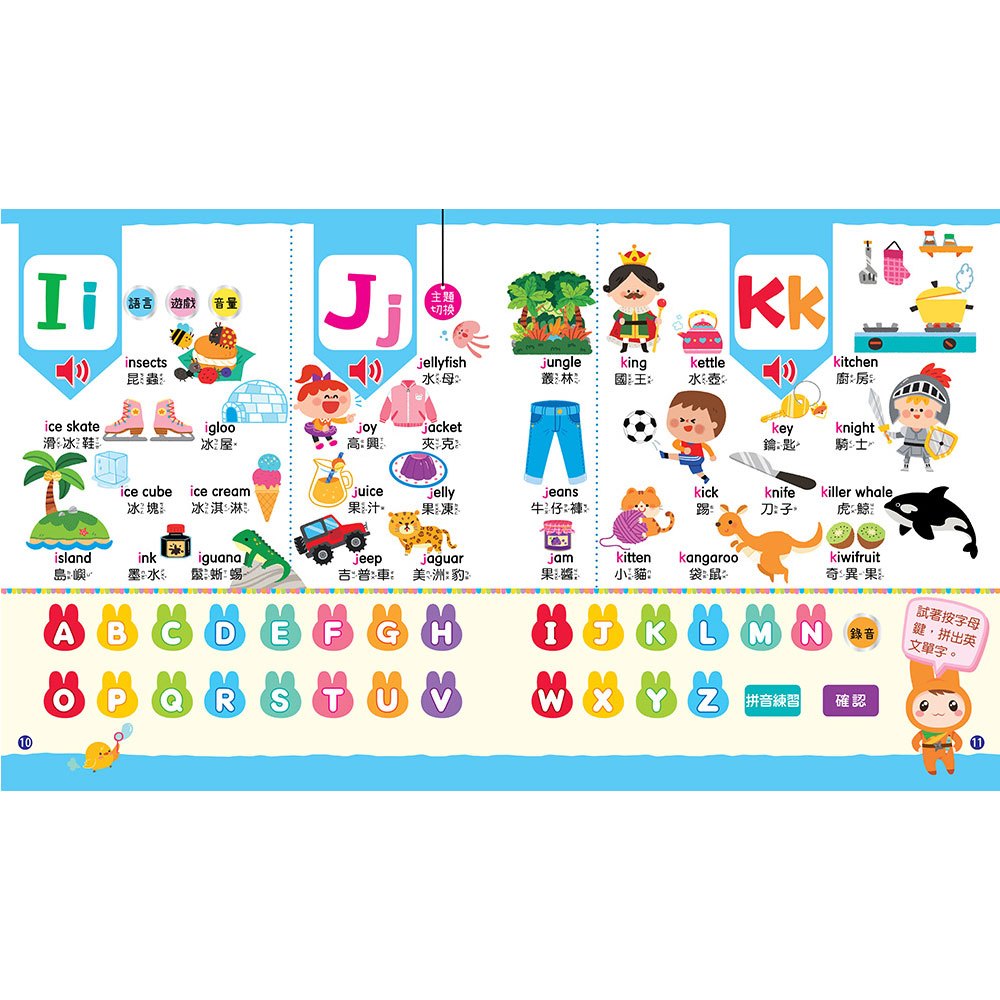 手指按按ABC單字拼音點讀書