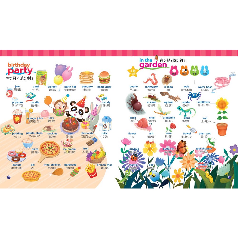 手指按按單字圖畫點讀書【中、英、台三語有聲Pro版】