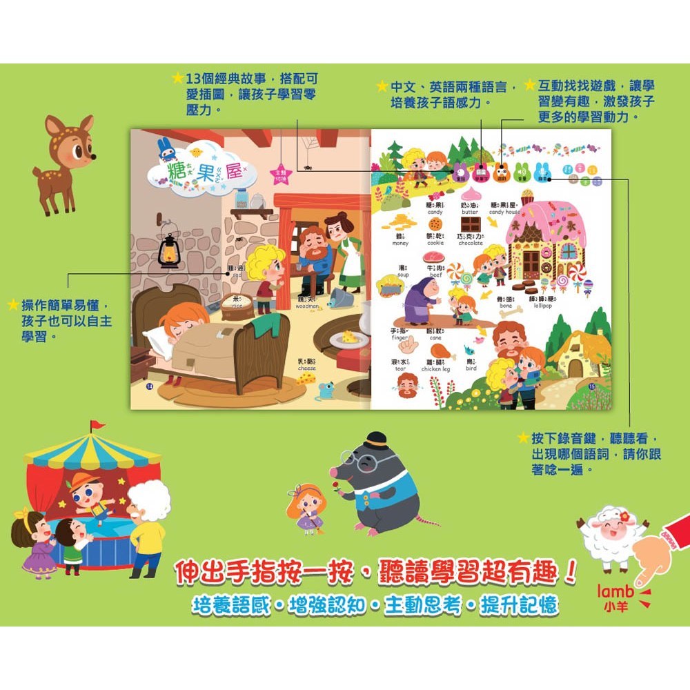 手指按按童話雙語點讀書【聽童話學英文單字Pro版】