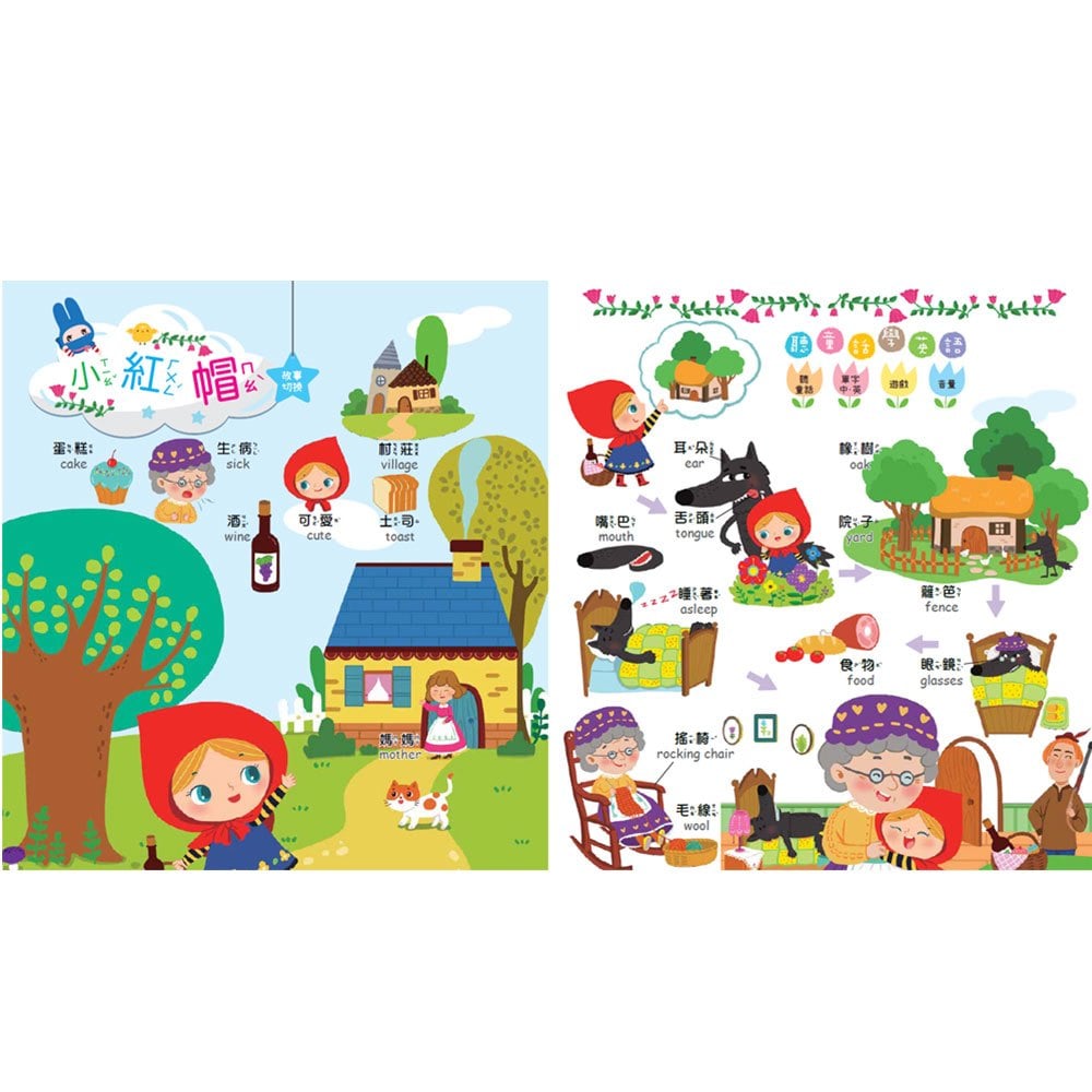 手指按按雙語童話閱讀學習點讀書 【中、英雙語發音】