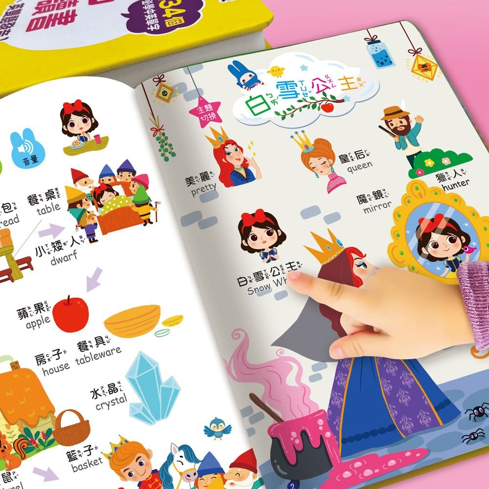 手指按按雙語童話閱讀學習點讀書 【中、英雙語發音】