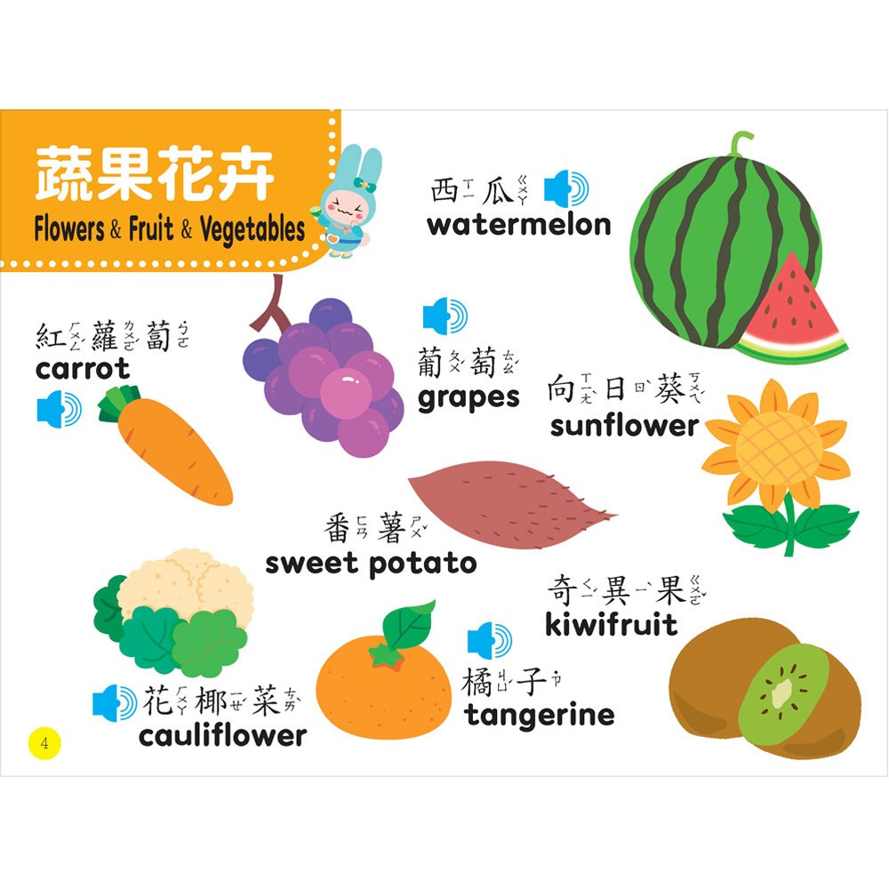 忍者兔趣味鋼琴雙語有聲學習書