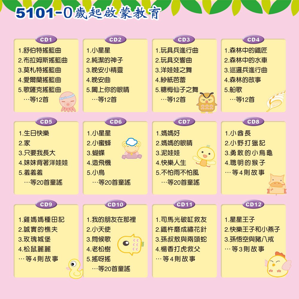 0歲啟蒙教育(12入CD)