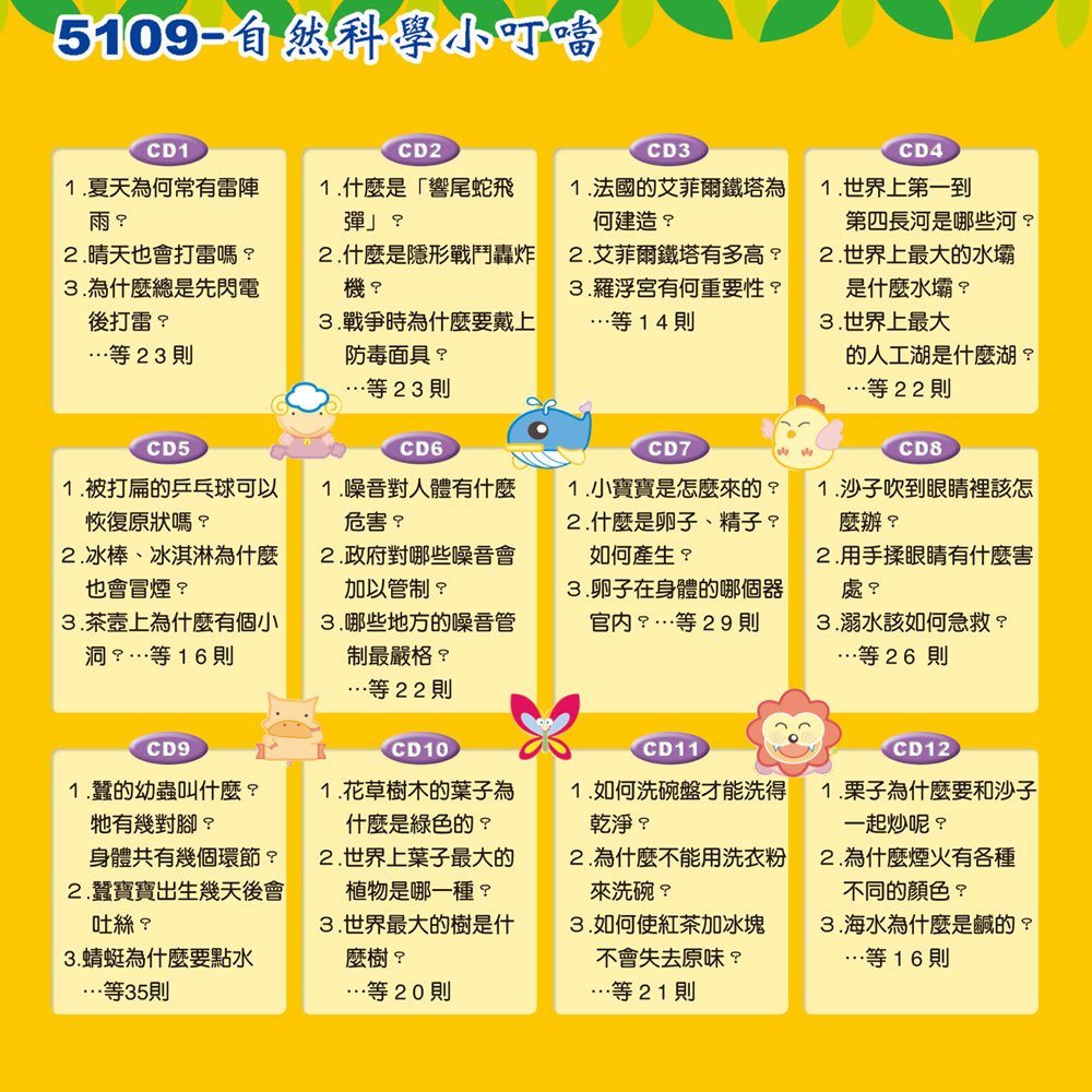 自然科學小叮噹(12入CD)