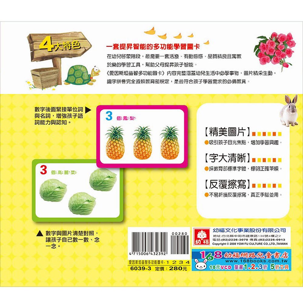 愛因斯坦益智多功能圖卡-基礎國字