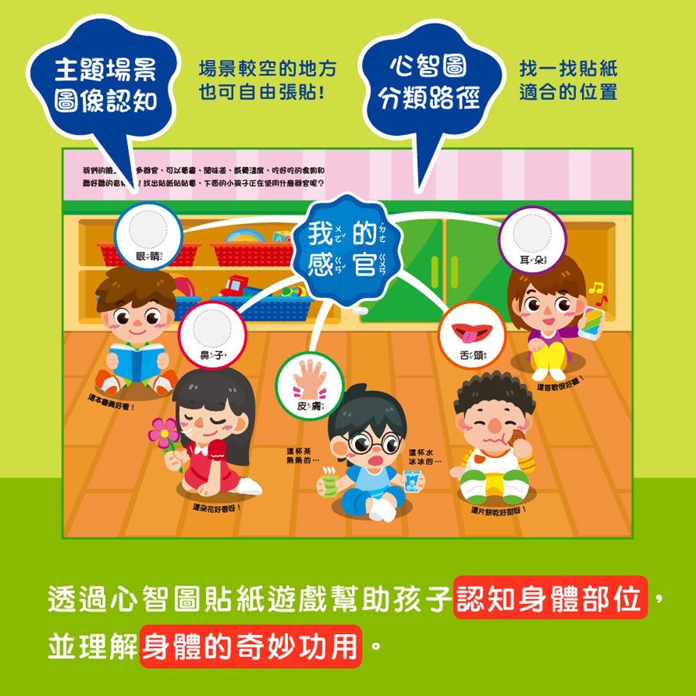 心智圖理解遊戲貼紙書-身體真奇妙