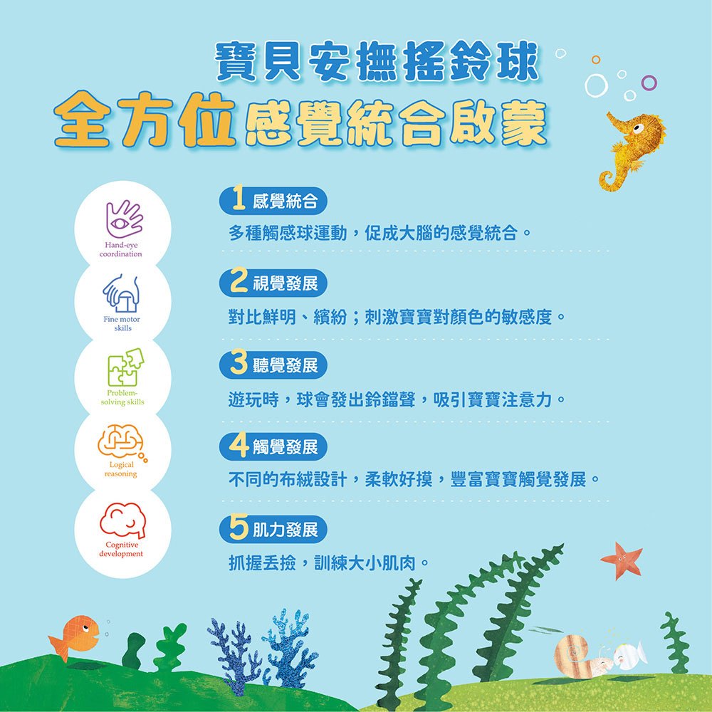 小白魚 寶貝安撫搖鈴球 Little White Fish