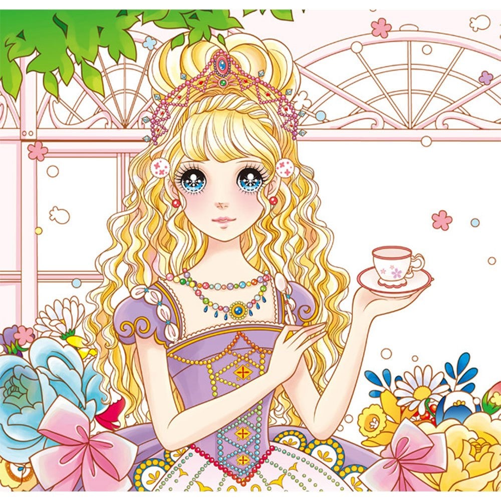 公主愛畫畫著色本-漂亮寶貝