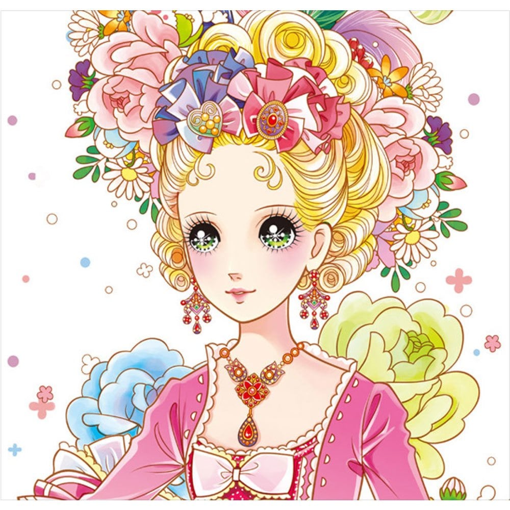 公主愛畫畫著色本-甜心女孩