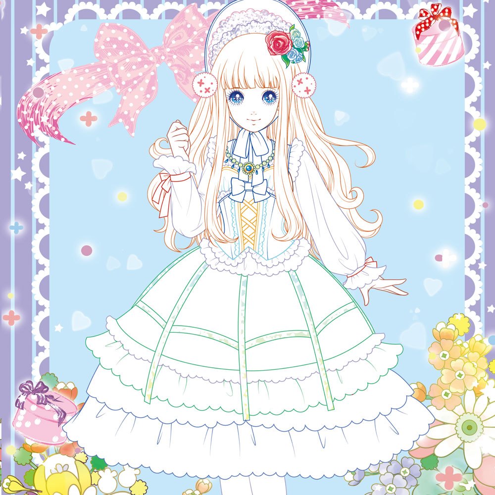 公主愛畫畫著色本-桃花公主