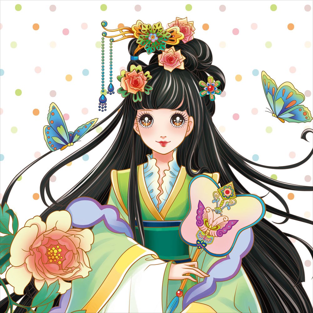 公主愛畫畫著色本A組(共4本彩色著色本)