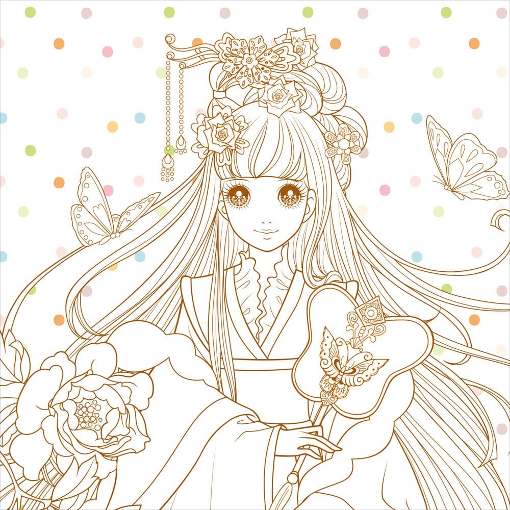 公主愛畫畫著色本A組(共4本彩色著色本)