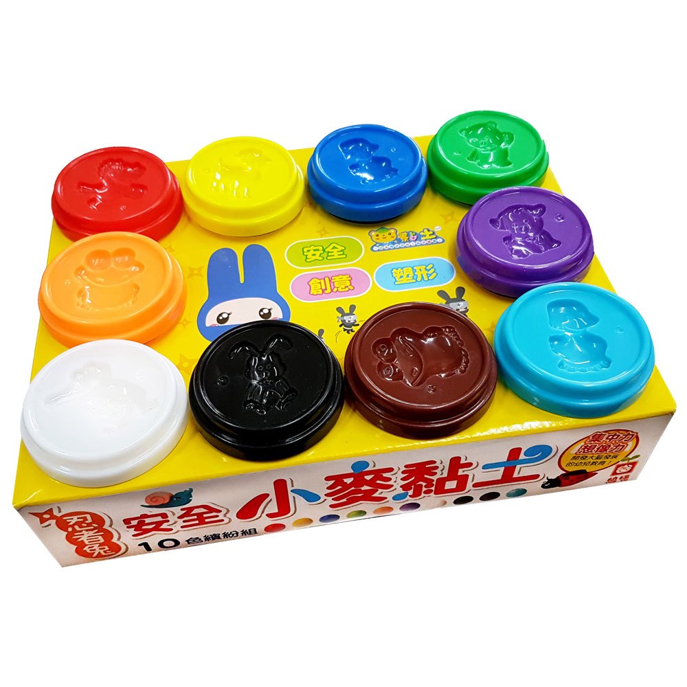 忍者兔安全小麥黏土10色繽紛組