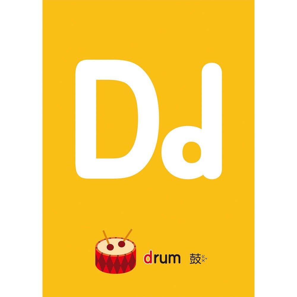 忍者兔認知學習圖卡:字母ABC【40張雙面全彩圖卡+收納鐵盒】