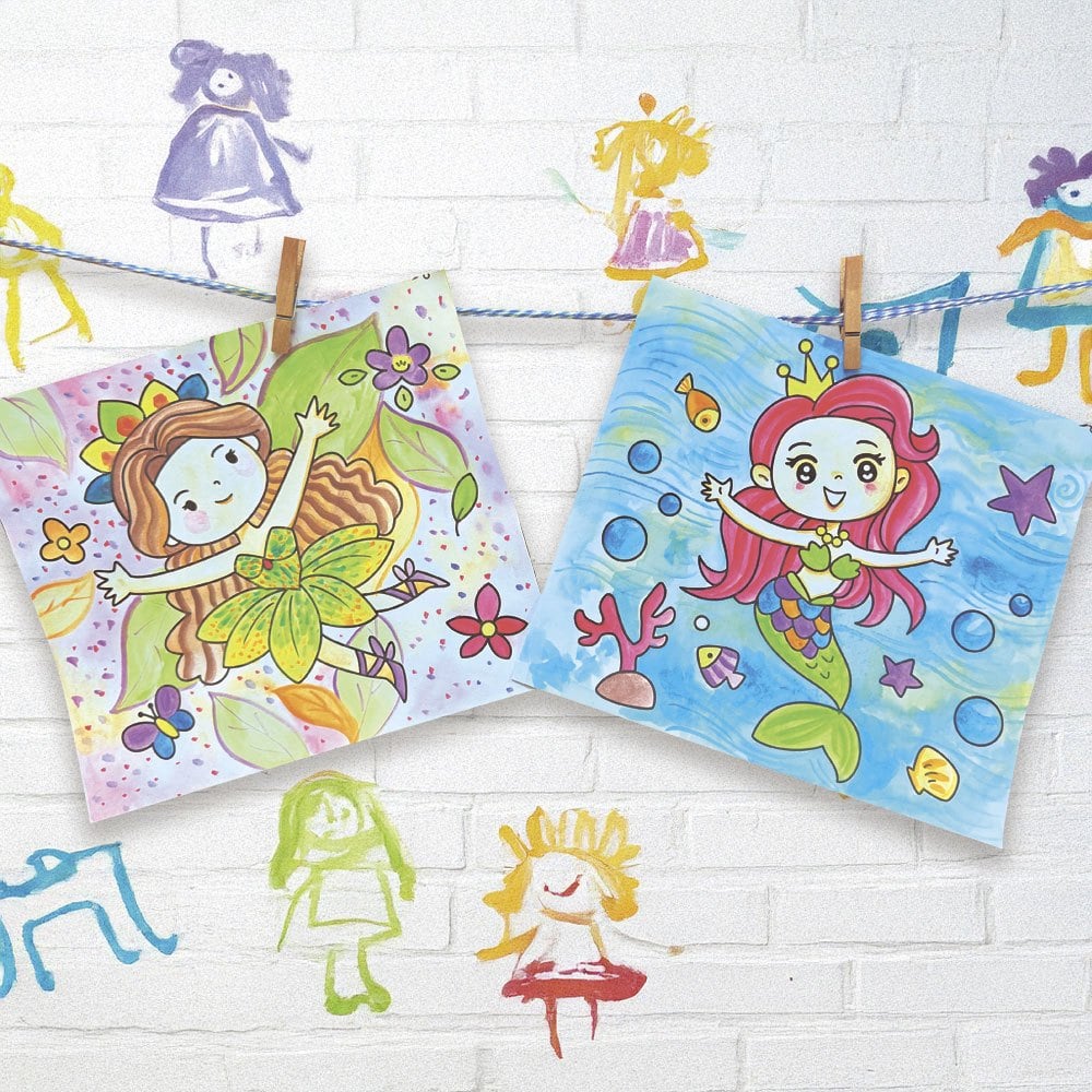 神奇紙水彩沾水畫【童話公主】