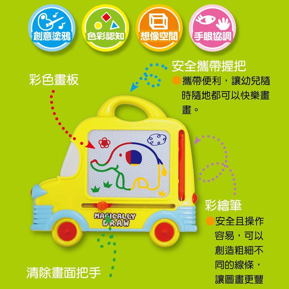 《出清福利品》ㄅㄨㄅㄨ小車磁性造型畫板
