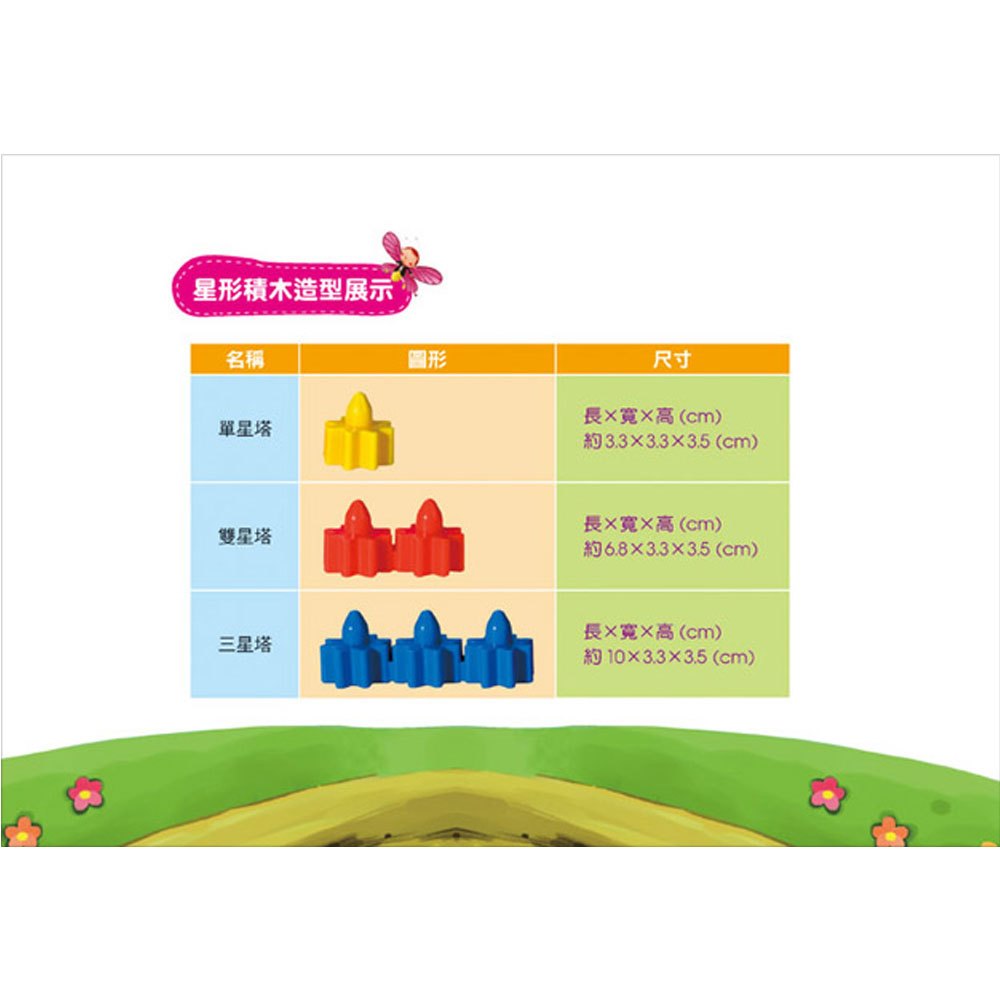 《出清福利品》立體星形高塔積木(內含創意組合示範手冊)