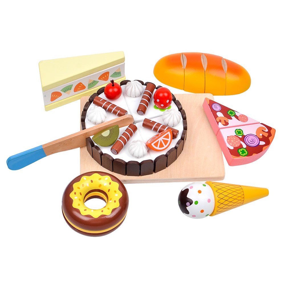 忍者兔點心時間切切樂【32件原木磁性切切組+收納袋+遊戲說明書】