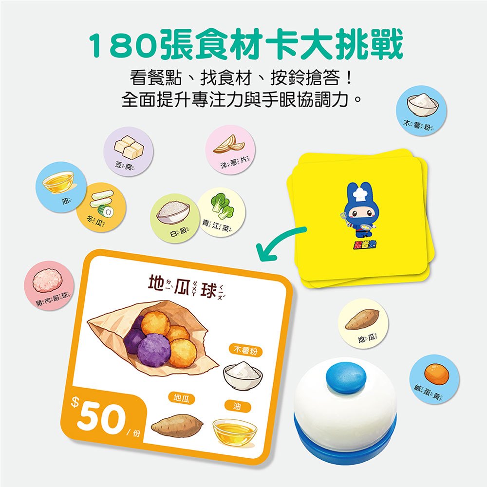 忍者兔夜市爭霸戰美食小吃互動桌遊