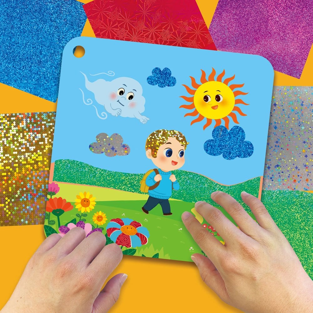 忍者兔閃亮色紙轉印貼童話遊戲書【北風與太陽&龜兔賽跑】