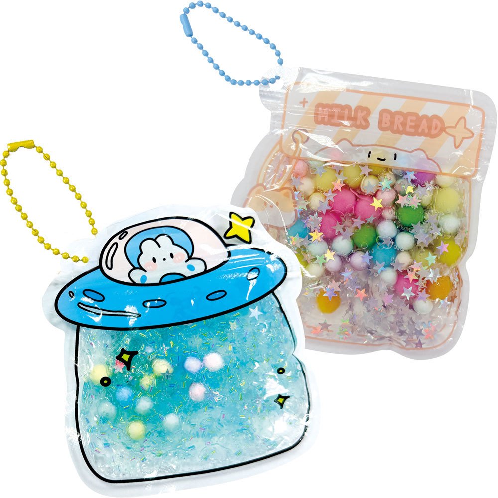 忍者兔 Slime史萊姆 捏捏吊飾桶【內含六包透明史萊姆、繽紛配件】