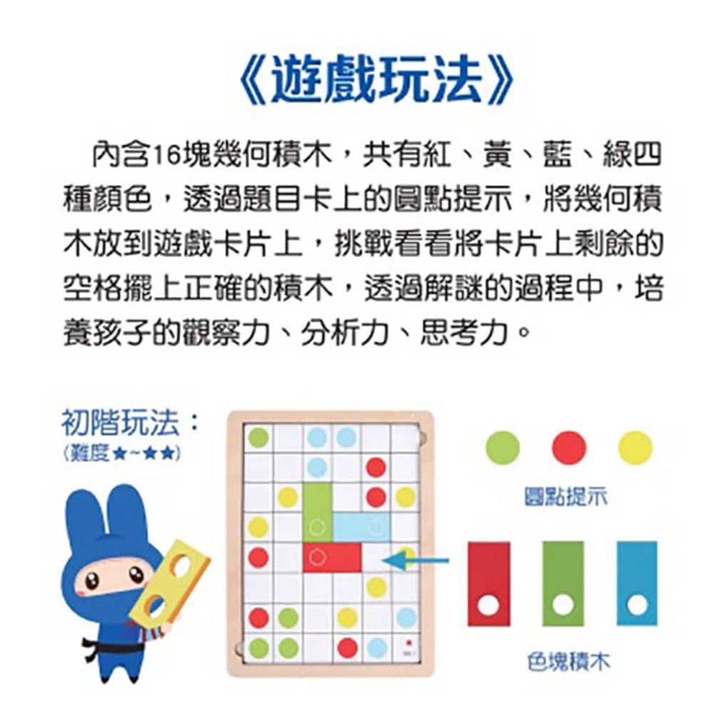 忍者兔俄羅斯方塊益智解謎盤