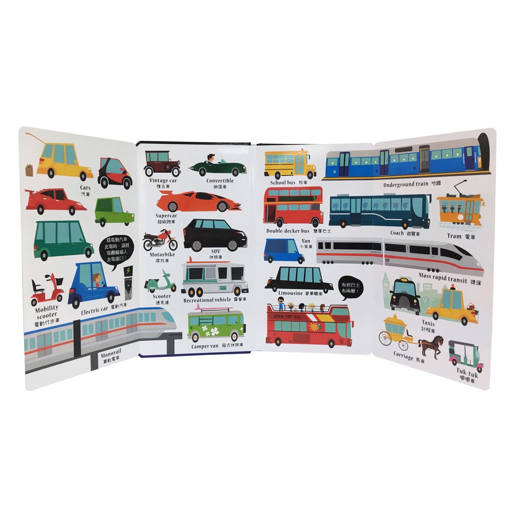 忙碌的交通工具【大摺頁、找一找遊戲書】