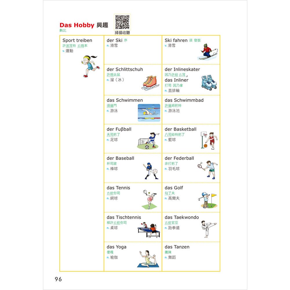 我的第一本德語會話自學書(掃描 QR Code 收聽德語會話朗讀)