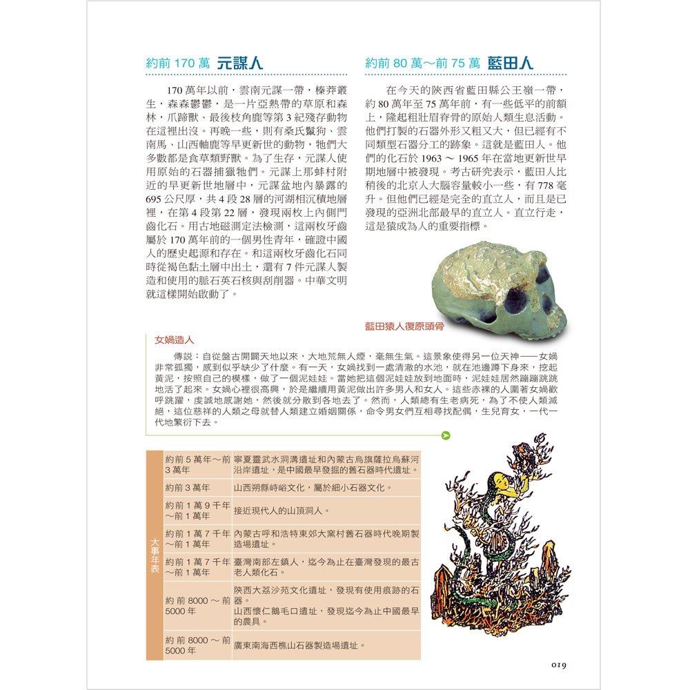 彩圖版中國通史(彩色精裝書479頁)