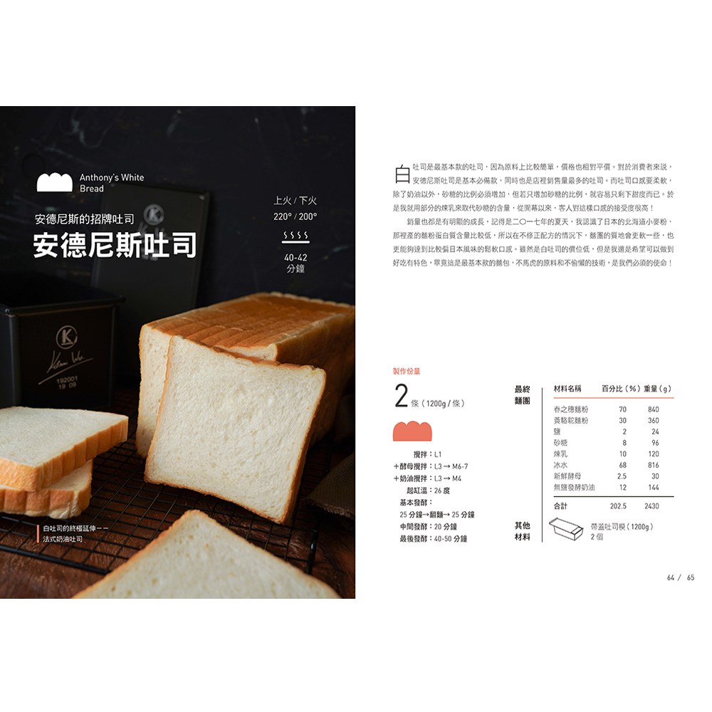 安德尼斯烘焙坊的秘密:吳克己的超熱賣40款店內配方