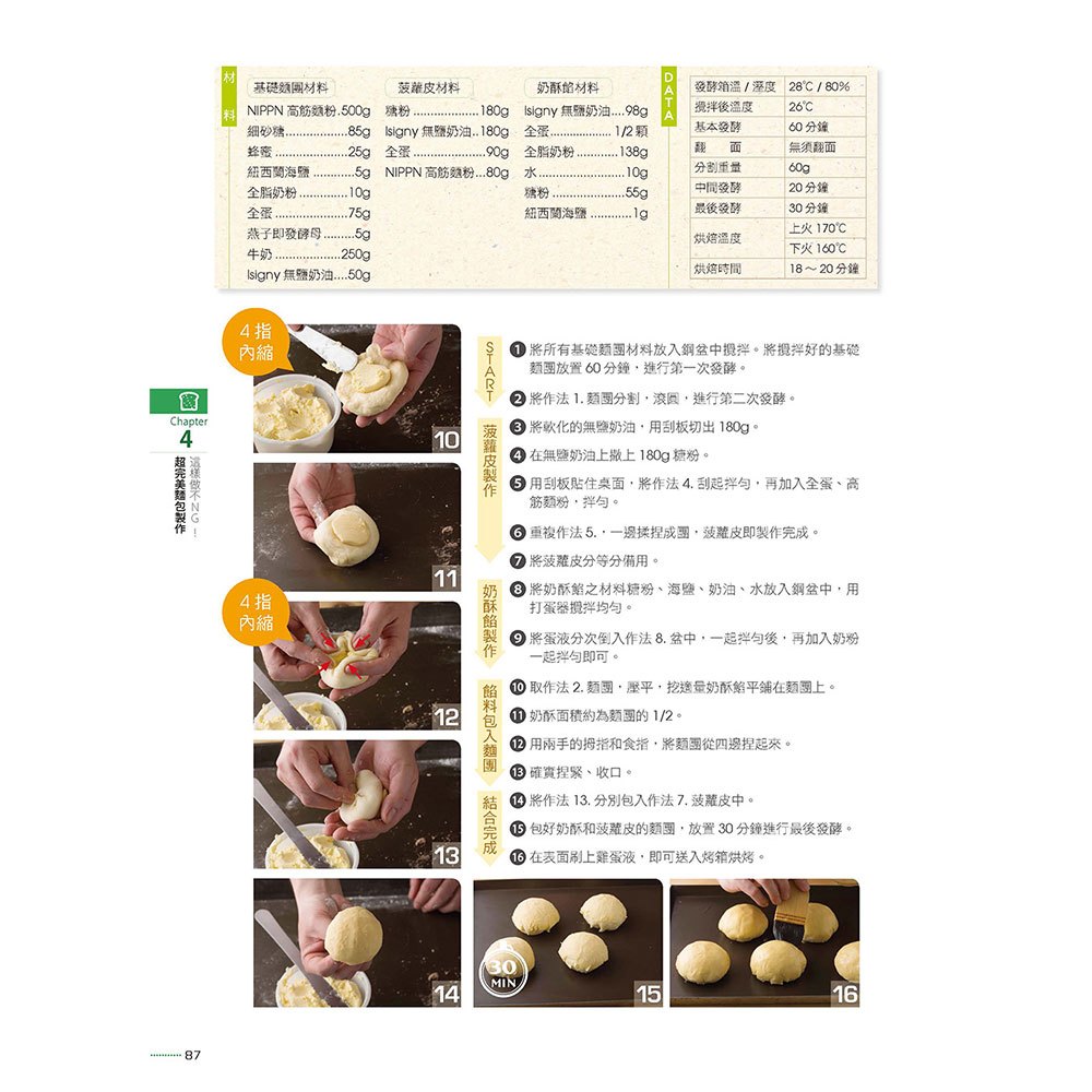 完美麵包這樣做：烘焙大師親身示範，解決製作疑惑，2000張步驟圖解，新手也能100%成功！