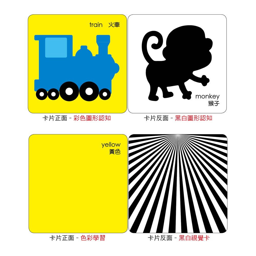 baby's認知學習圖卡-形與色