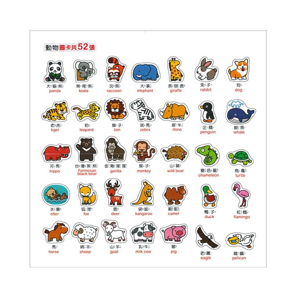 Baby圖形認知卡-動物+交通工具(共2盒)