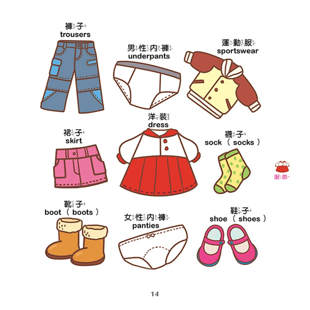 中英雙語認知小百科　幼兒階段發展前運思期-生活想像力