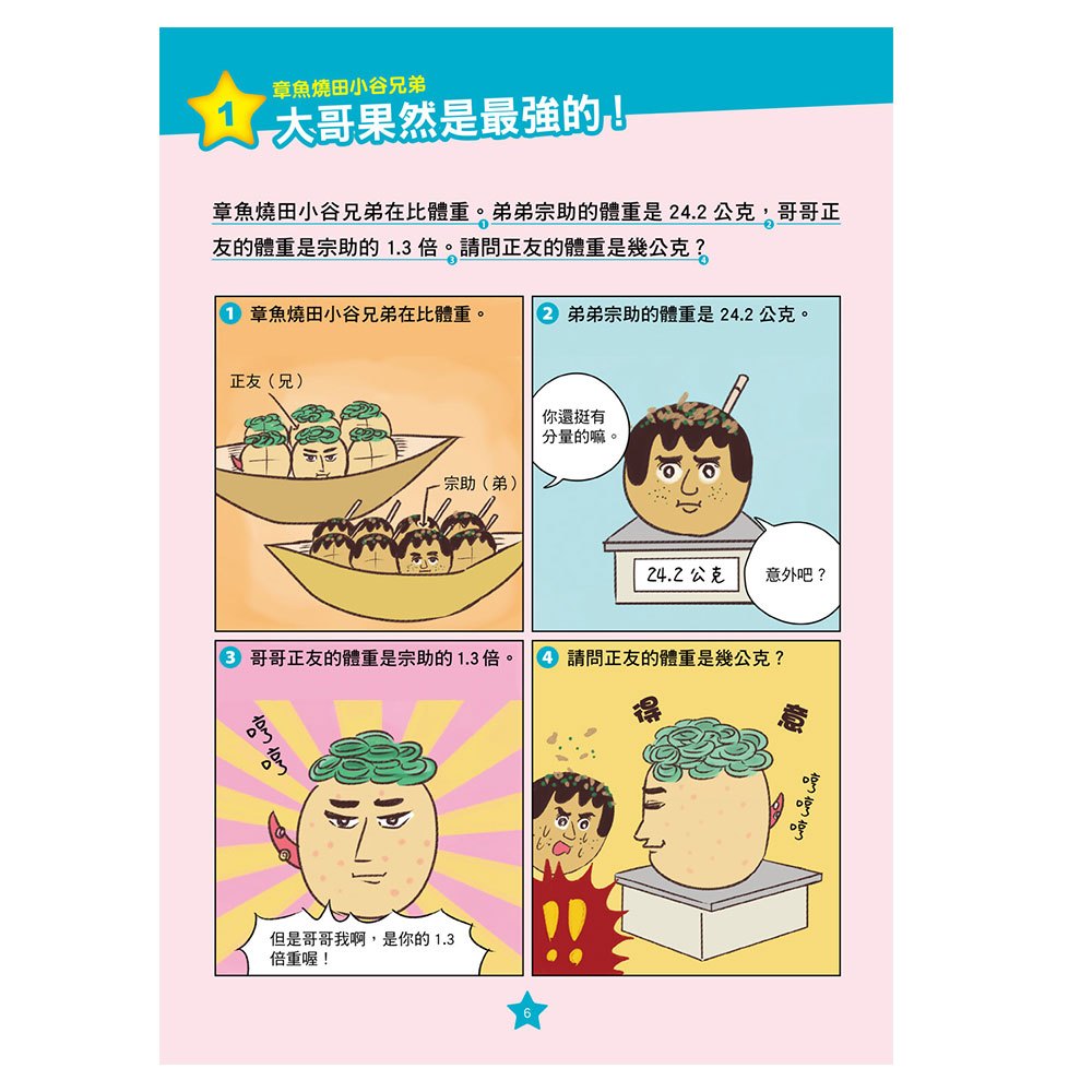 【彩色四格漫畫‧數學這麼好玩】下町美食擂臺賽：平均數、單位量與百分比
