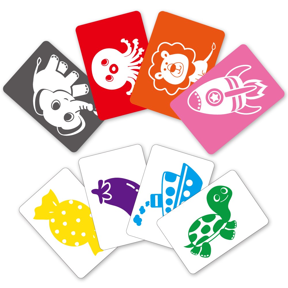 0歲早教卡:形與色