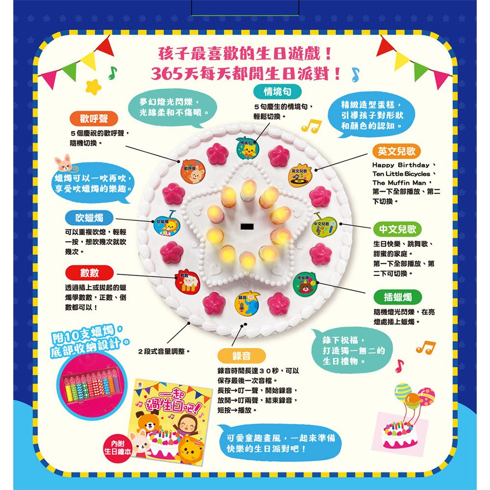 生日派對聲光蛋糕組