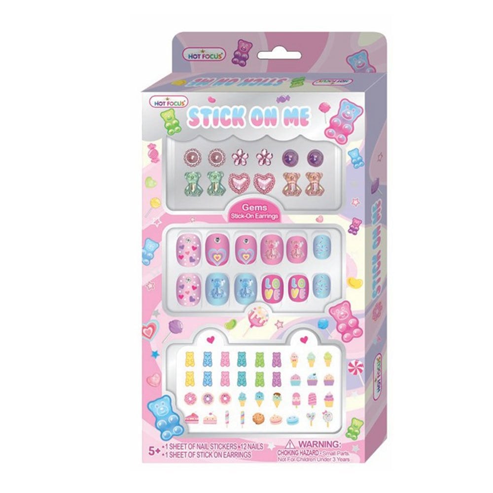 BLING熊─指甲、耳環貼片組(STICK ON ME)