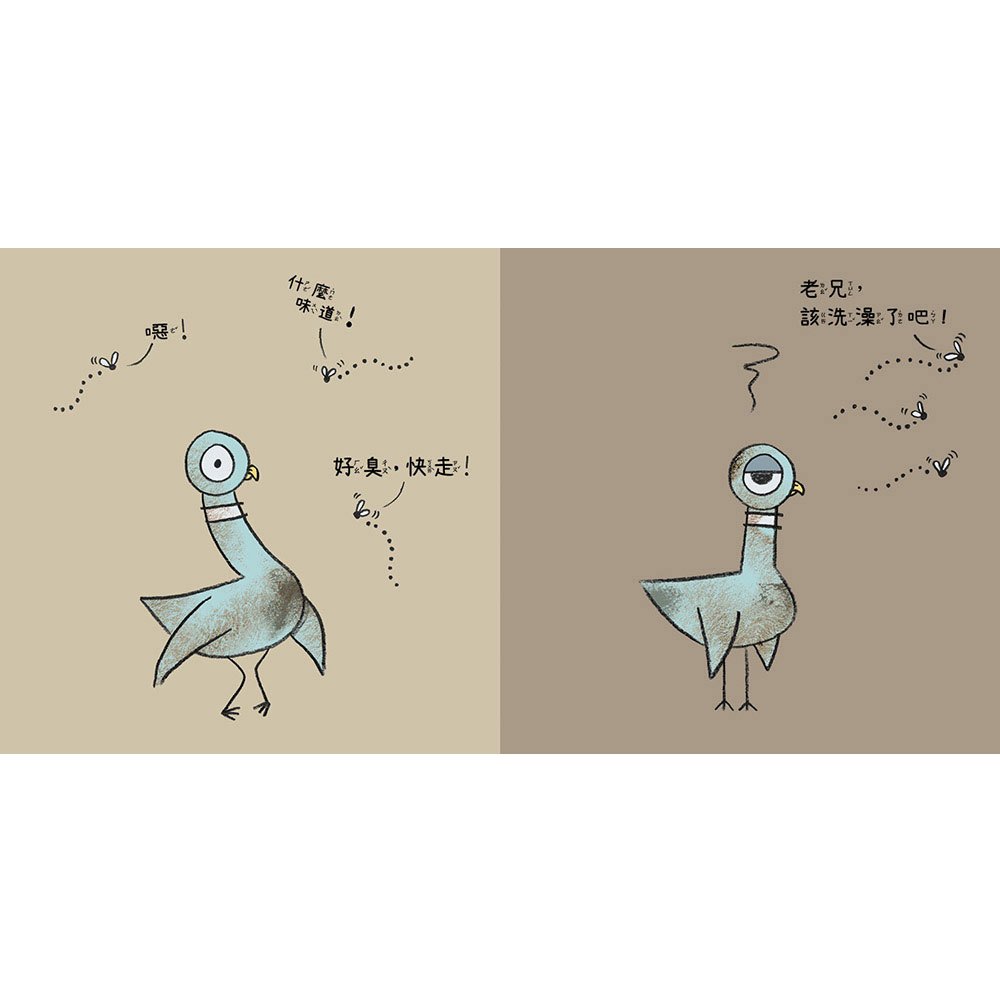 淘氣鴿子：我才不想洗澡呢！