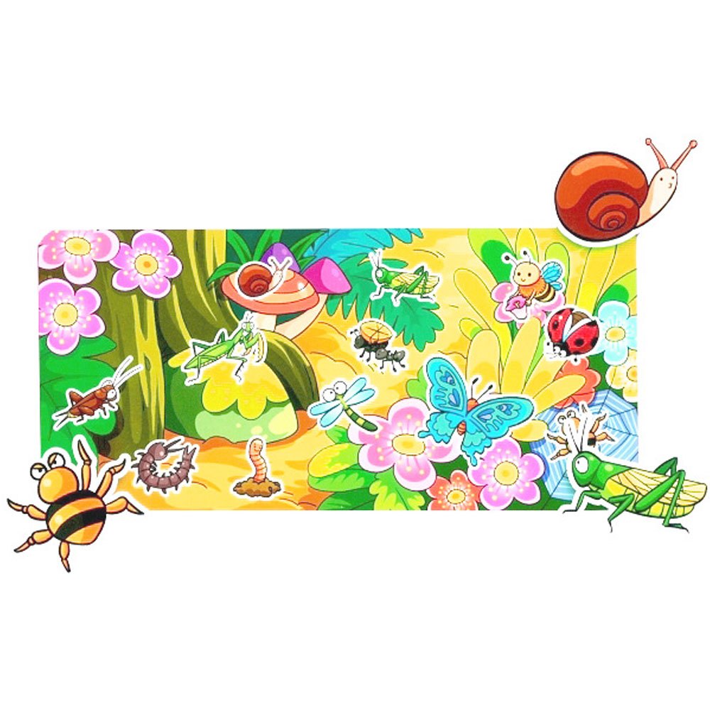 創意寶貝妙妙貼-小小昆蟲家(磁鐵書)