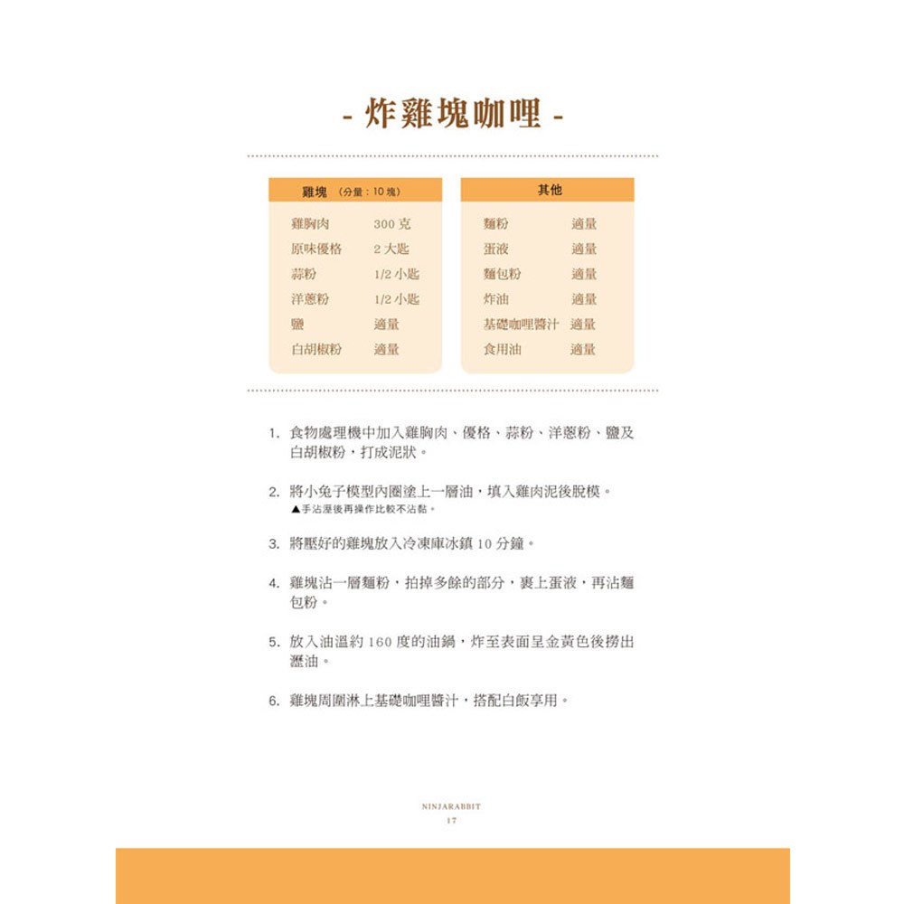 多模多樣！忍者兔造型百變食譜（附贈：一大一小兔子造型雙壓模）