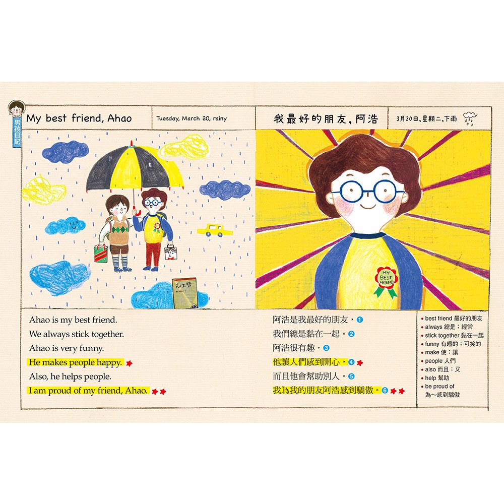 孩子的第一本繪畫英語學習日記