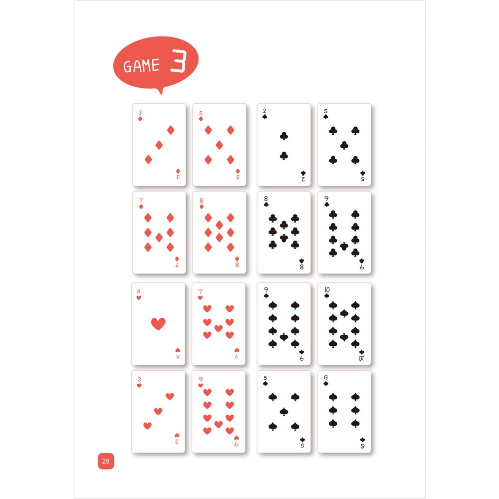 紙牌式數字防衛者桌上遊戲(1書18個遊戲+2副太空星球數字牌)